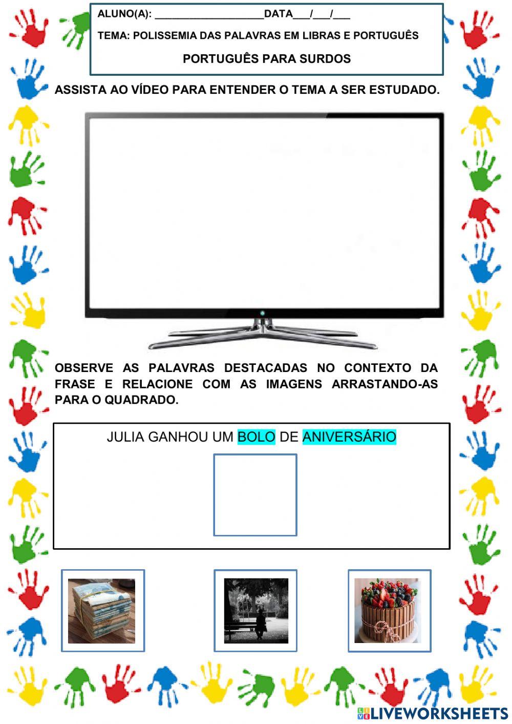 Polissemia libras e portugues