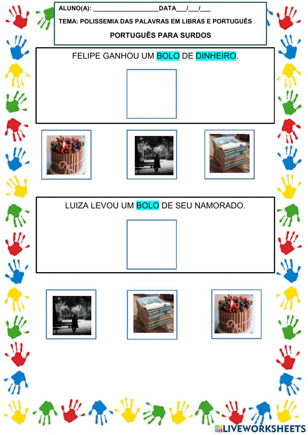 Polissemia libras e portugues