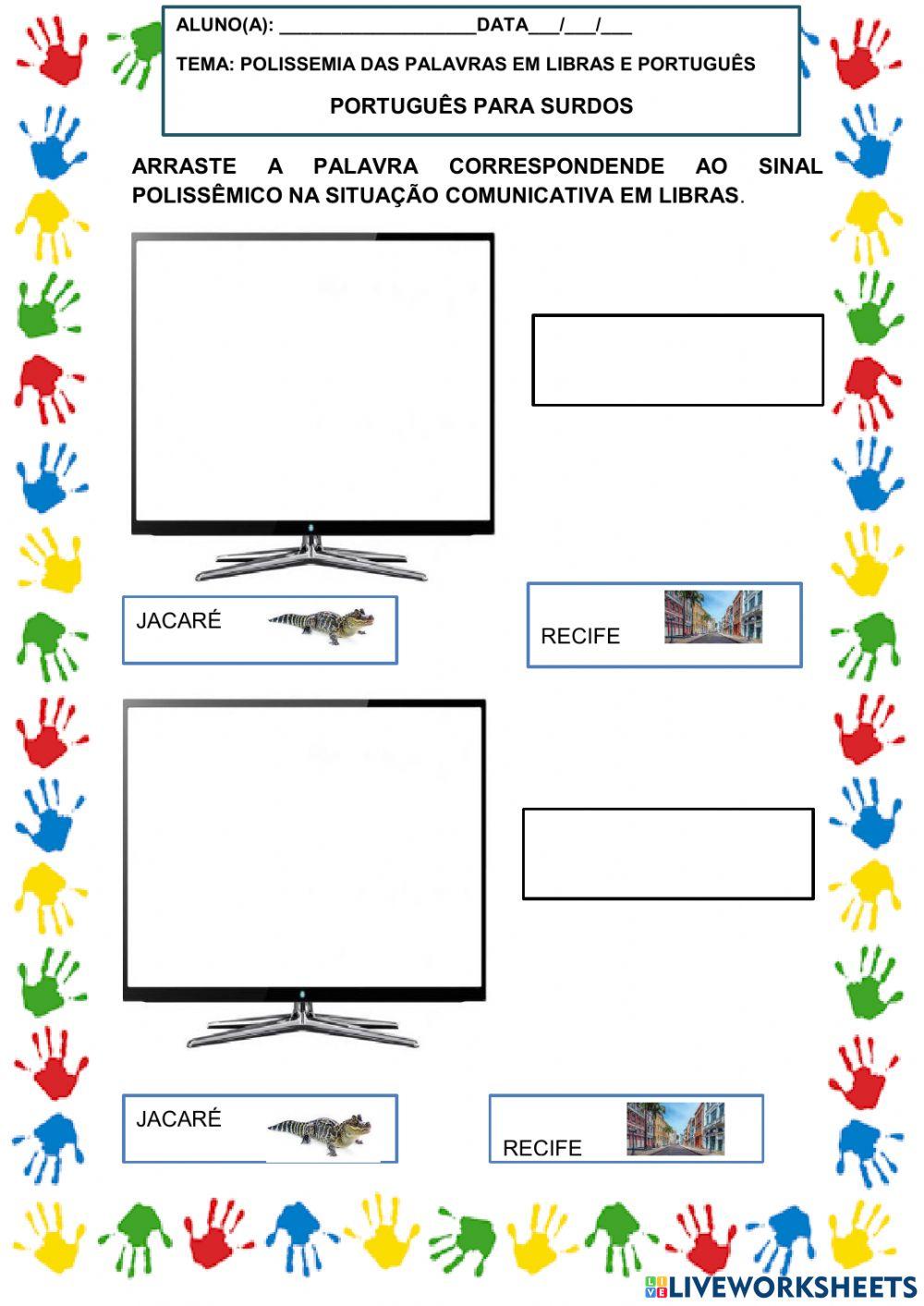 Polissemia libras e portugues