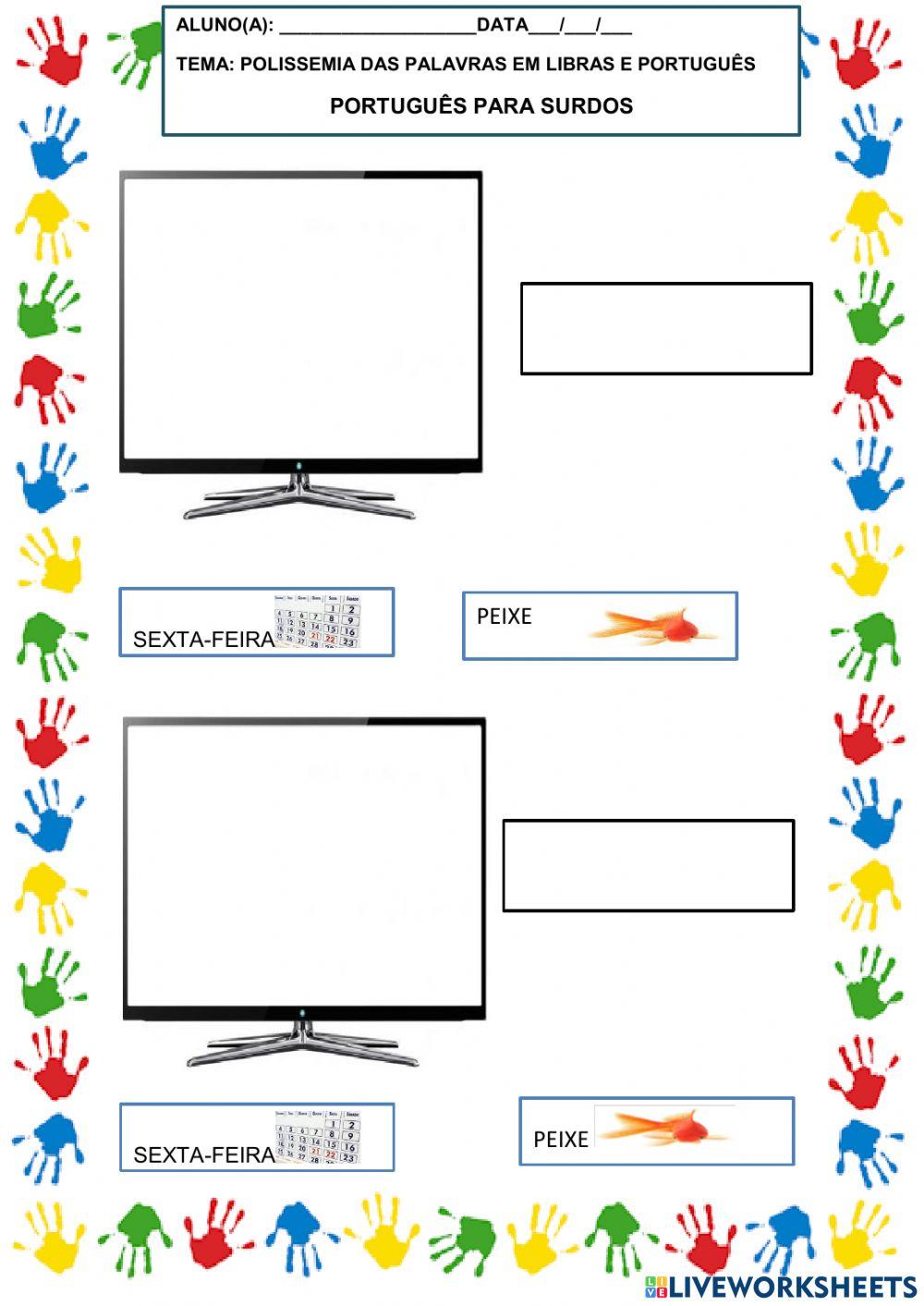 Polissemia libras e portugues