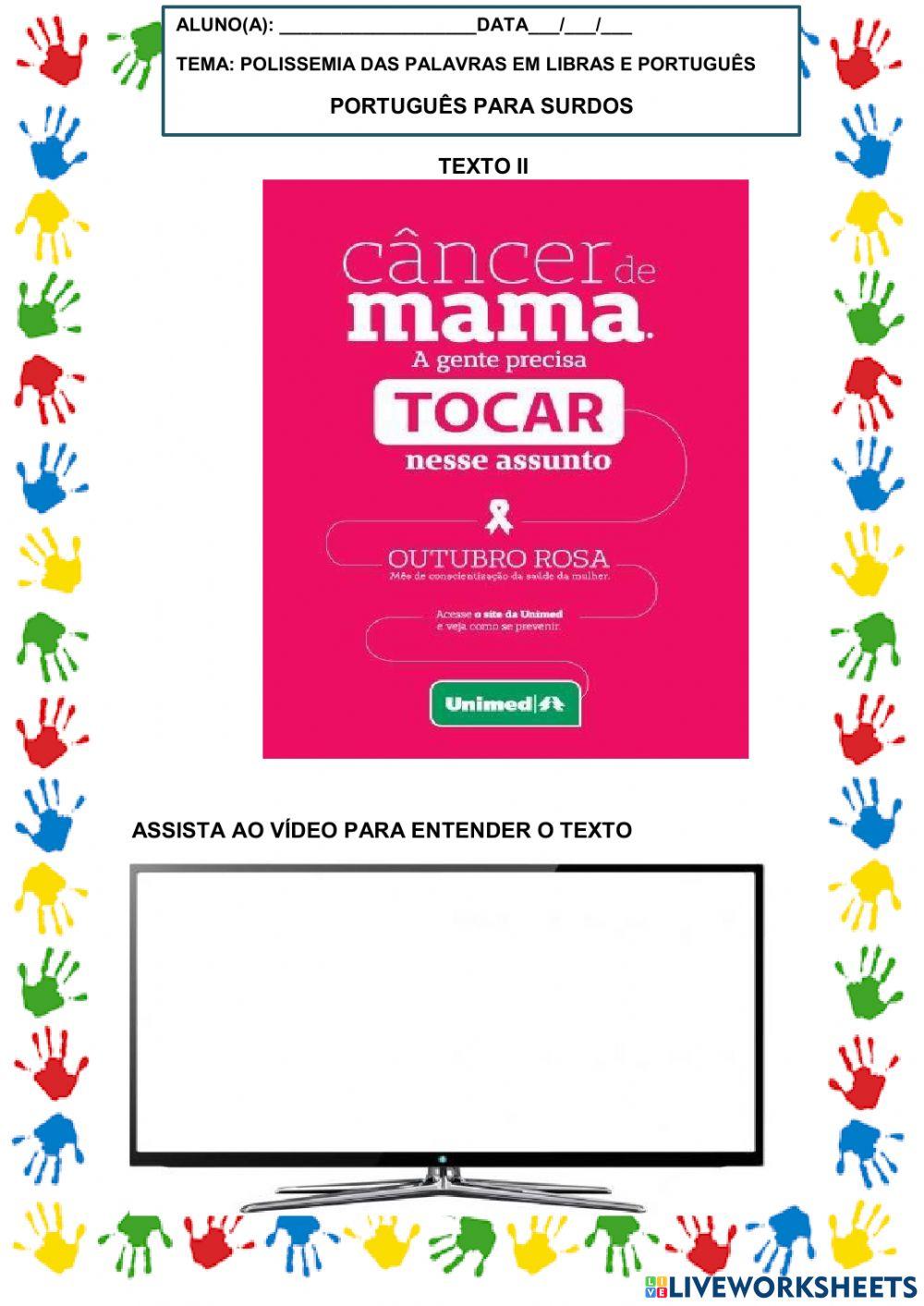 Polissemia libras e portugues