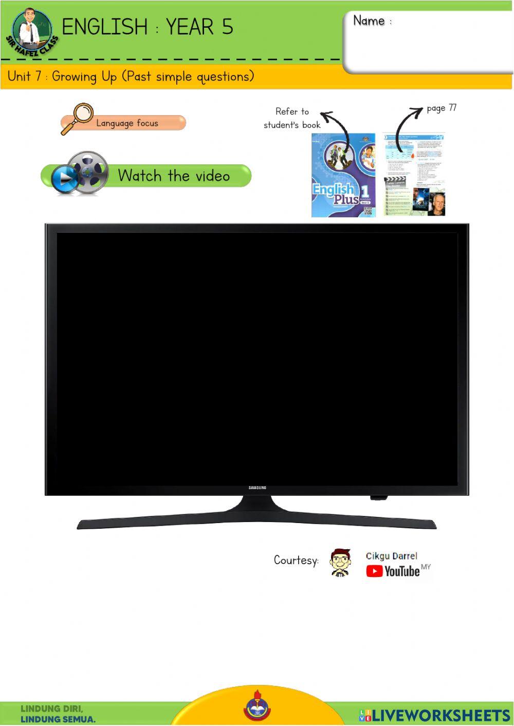 English Y5 - Growing up 2