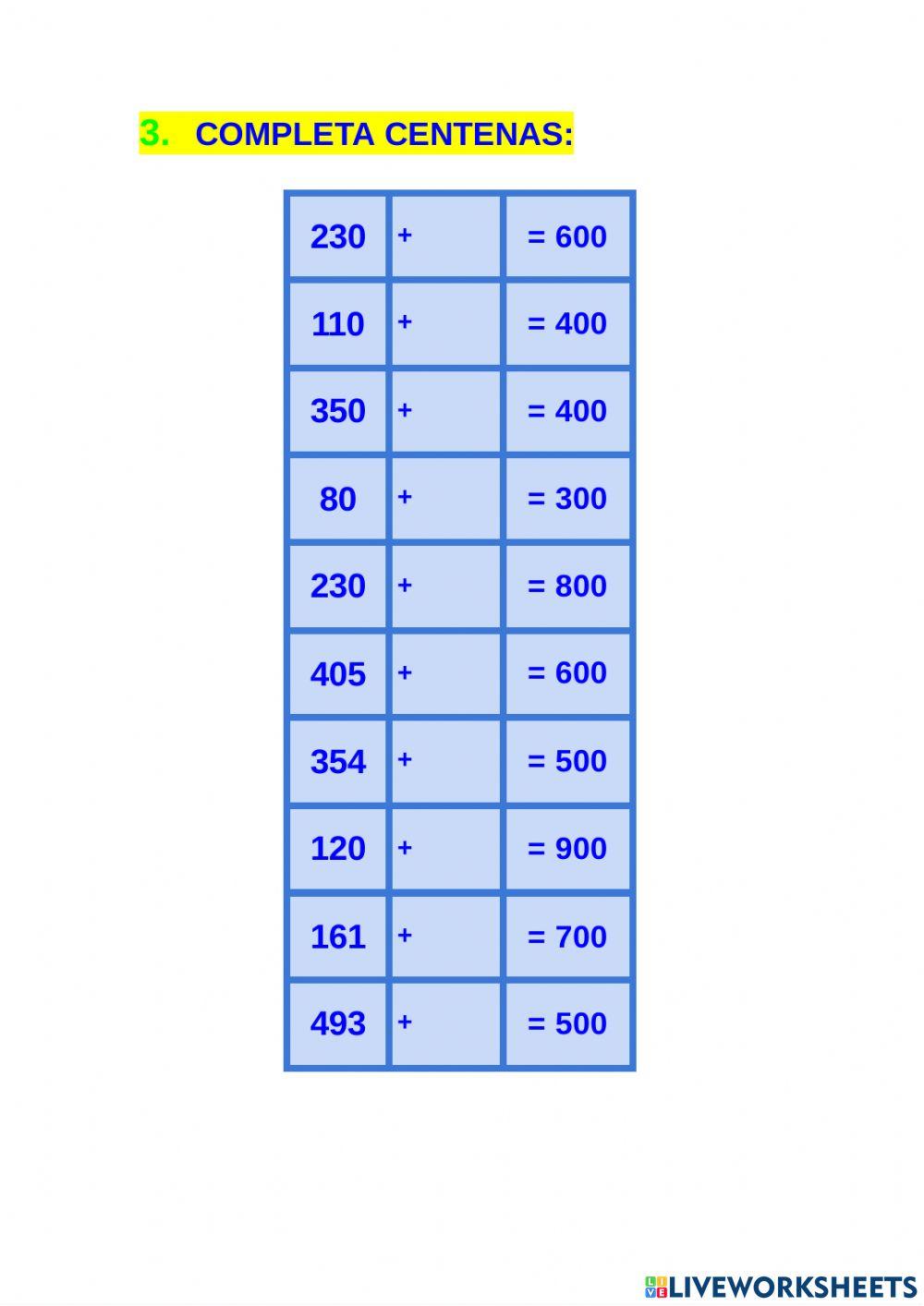 Amigos de 10, 100, 1000...