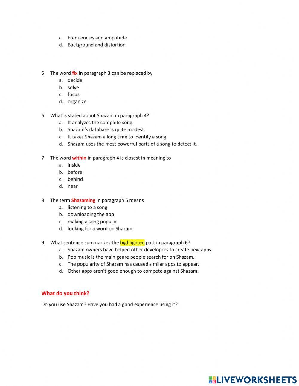 How do music identificction apps like Shazam work?