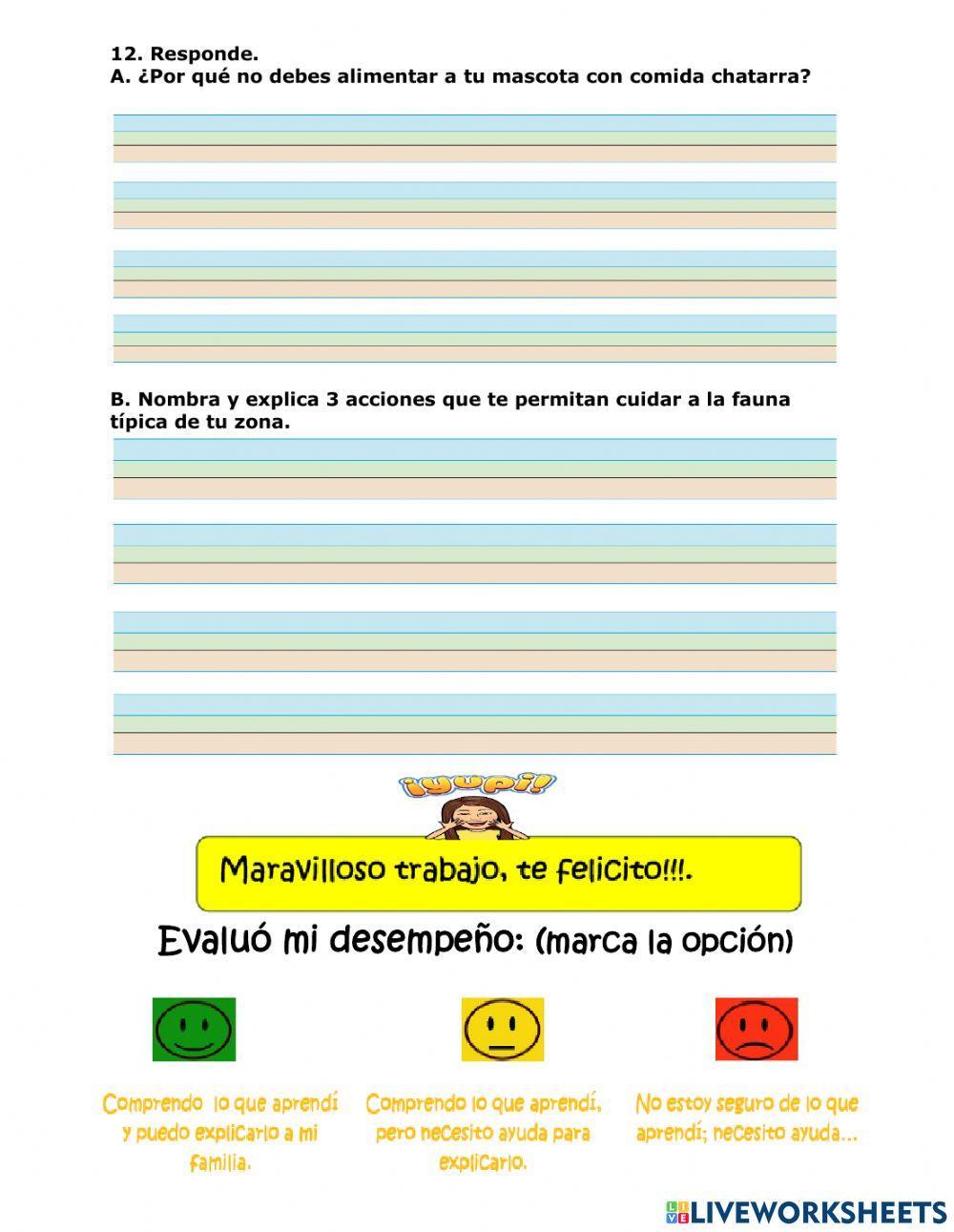 Prueba flora y fauna de Chile