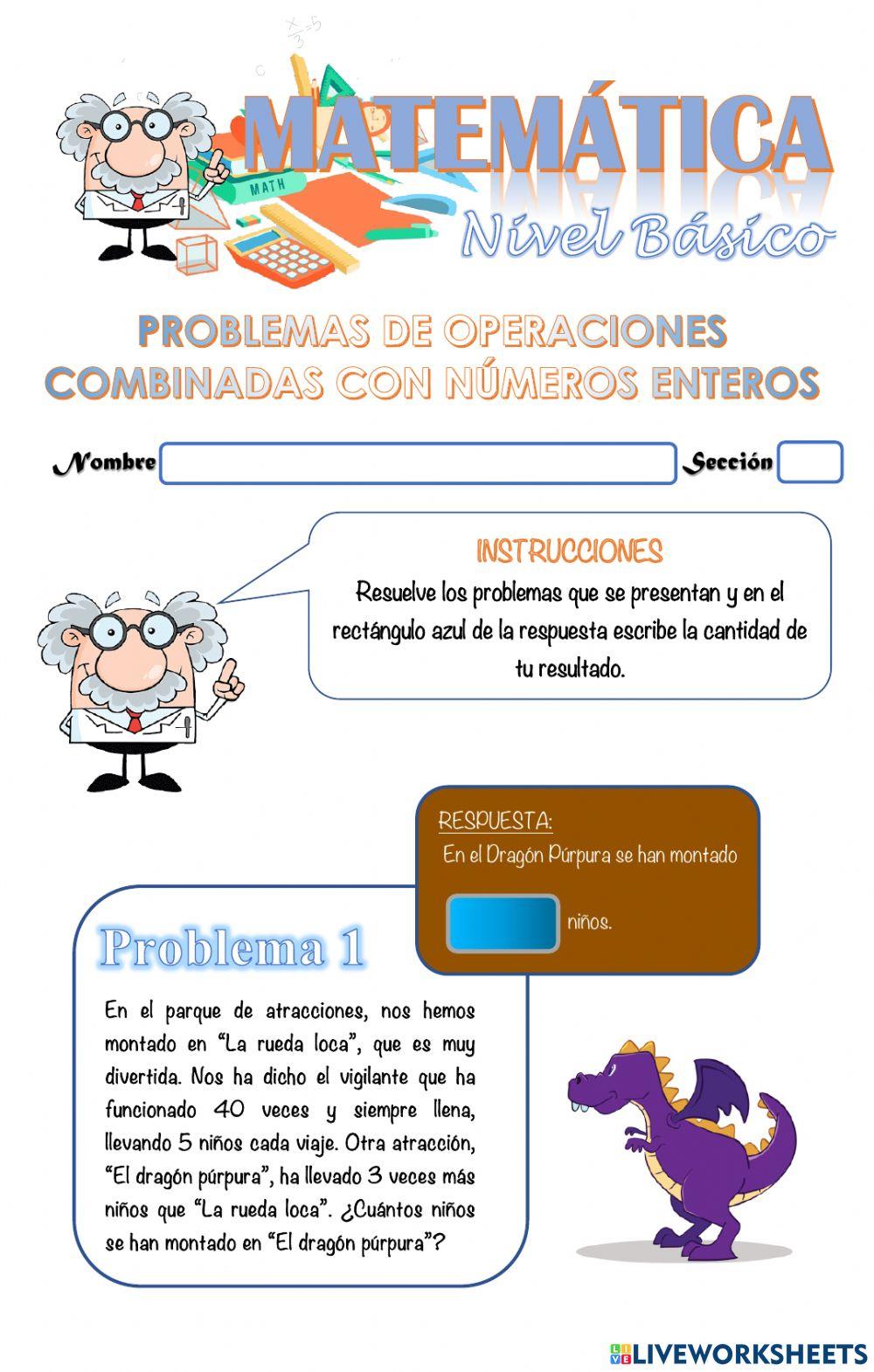 Problemas de Operaciones Combinadas