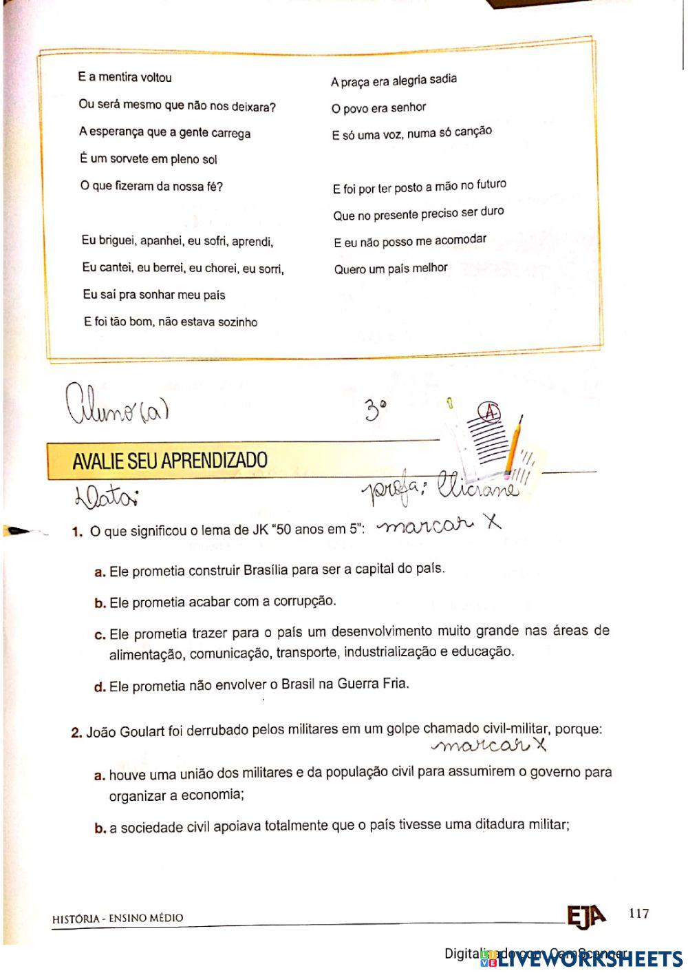 SEGUNDA METADE DO SÉCULOXX: Redemocratização, Ditadura Militar e  Nova República de 1985 a 1992: GOVERNO JOSÉ SARNEY.