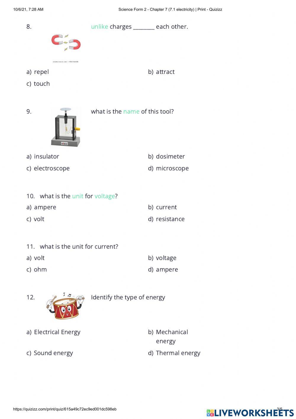 Chapter 7 (science form 2)