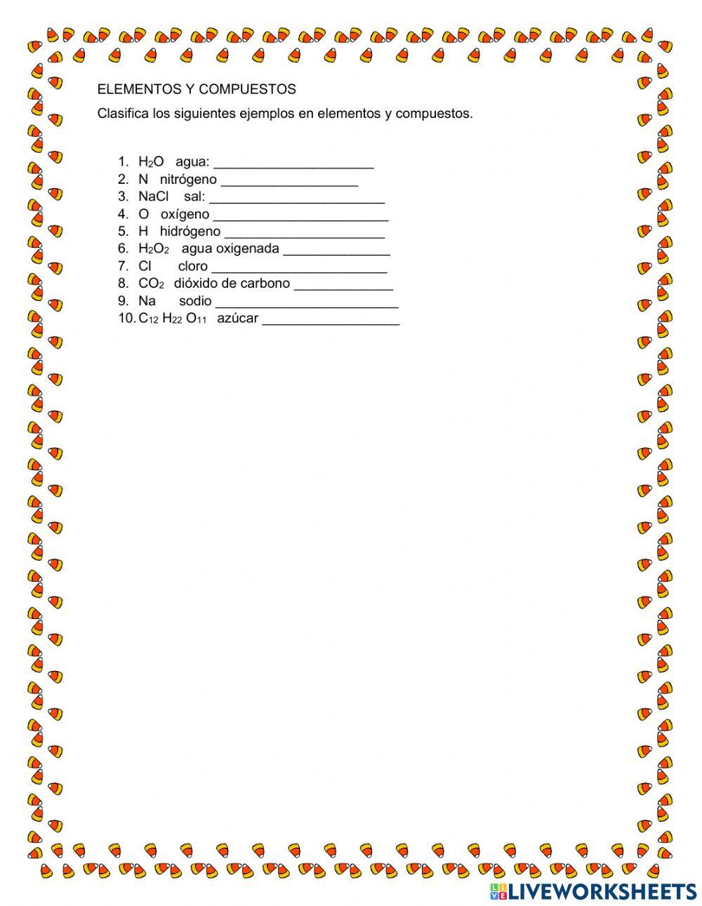 Elementos y compuestos