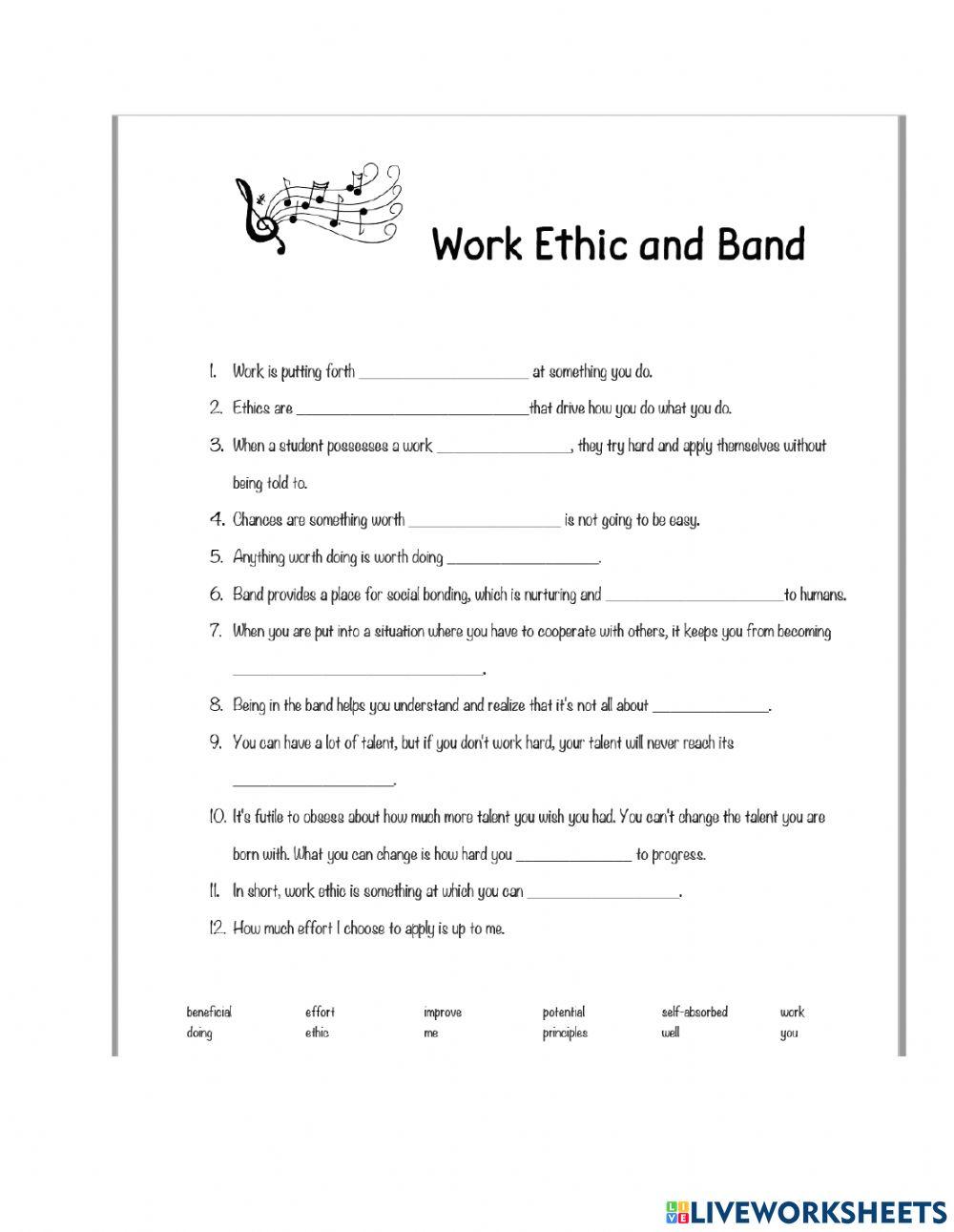 Work Ethic and Band
