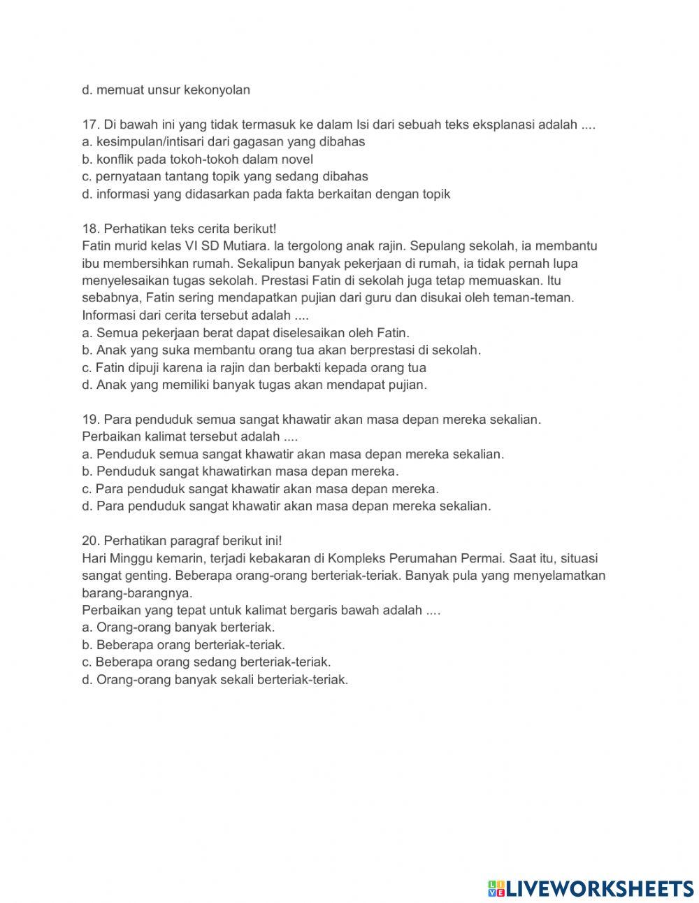 Ulangan harian tema 4