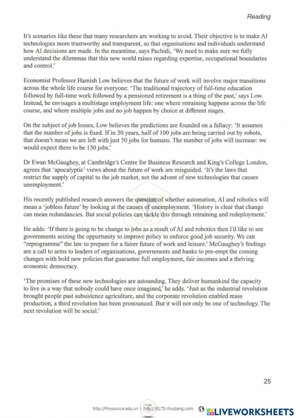 Cambridge 16- test 1-part 3