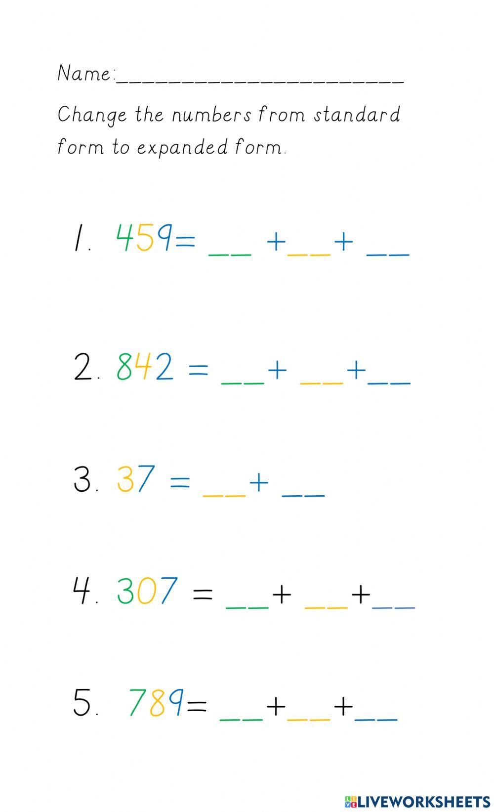 Standard to Expanded