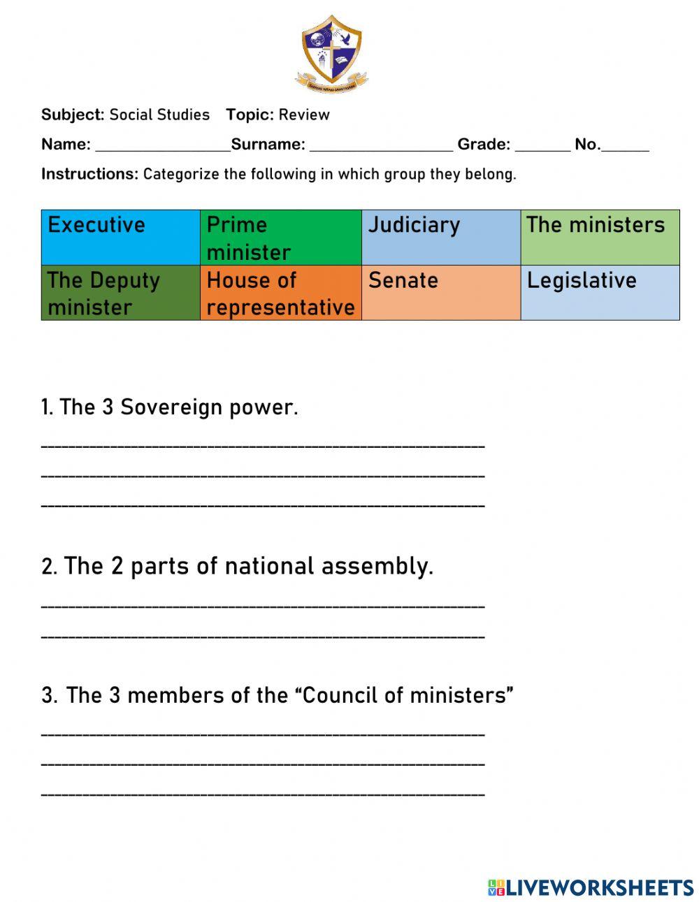 Social Studies Final Exam