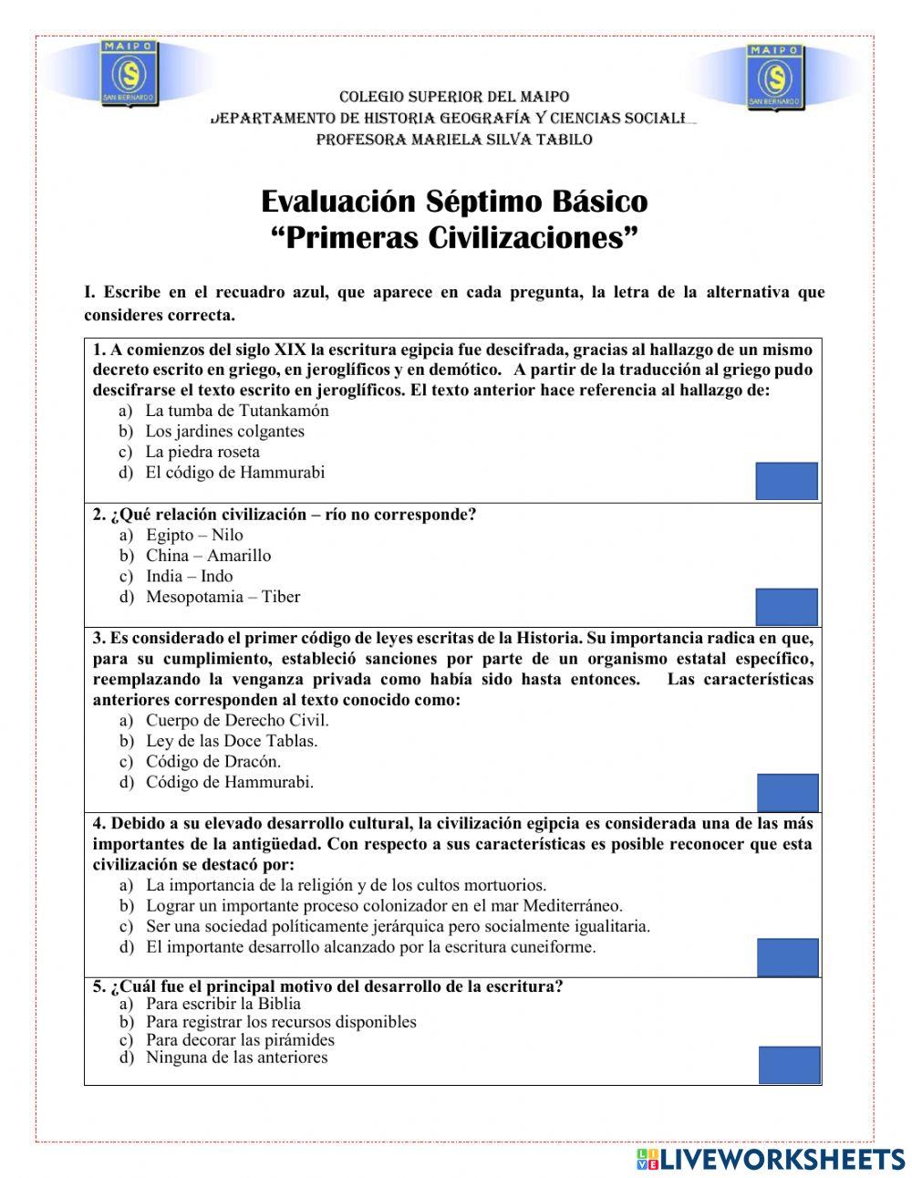 Primeras Civilizaciones