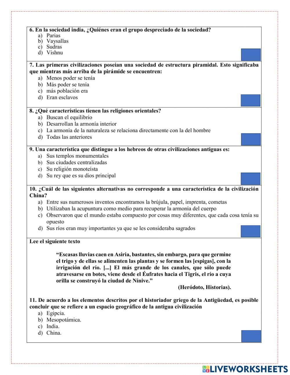 Primeras Civilizaciones