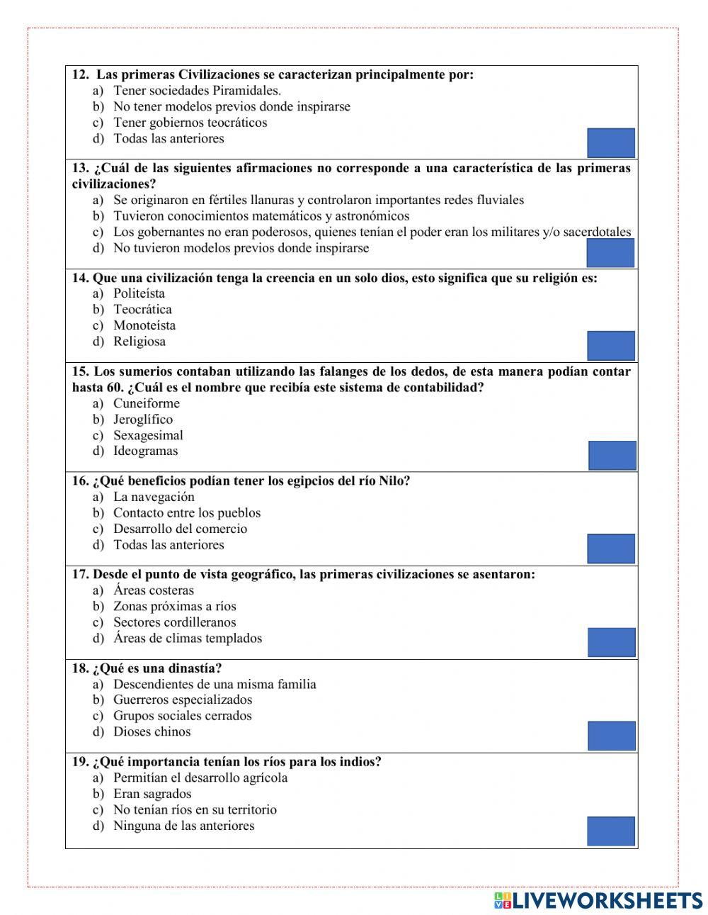 Primeras Civilizaciones