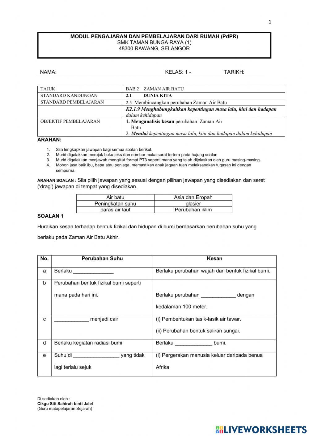 2.5 Perubahan Zaman Air Batu Akhir