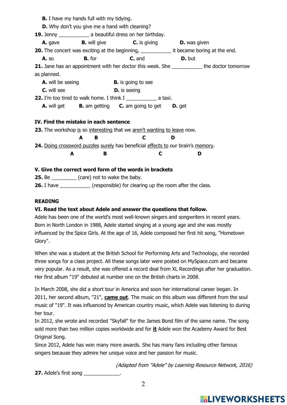 Mid-term test garde 10
