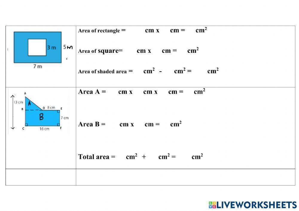 Area of Composite Shapes