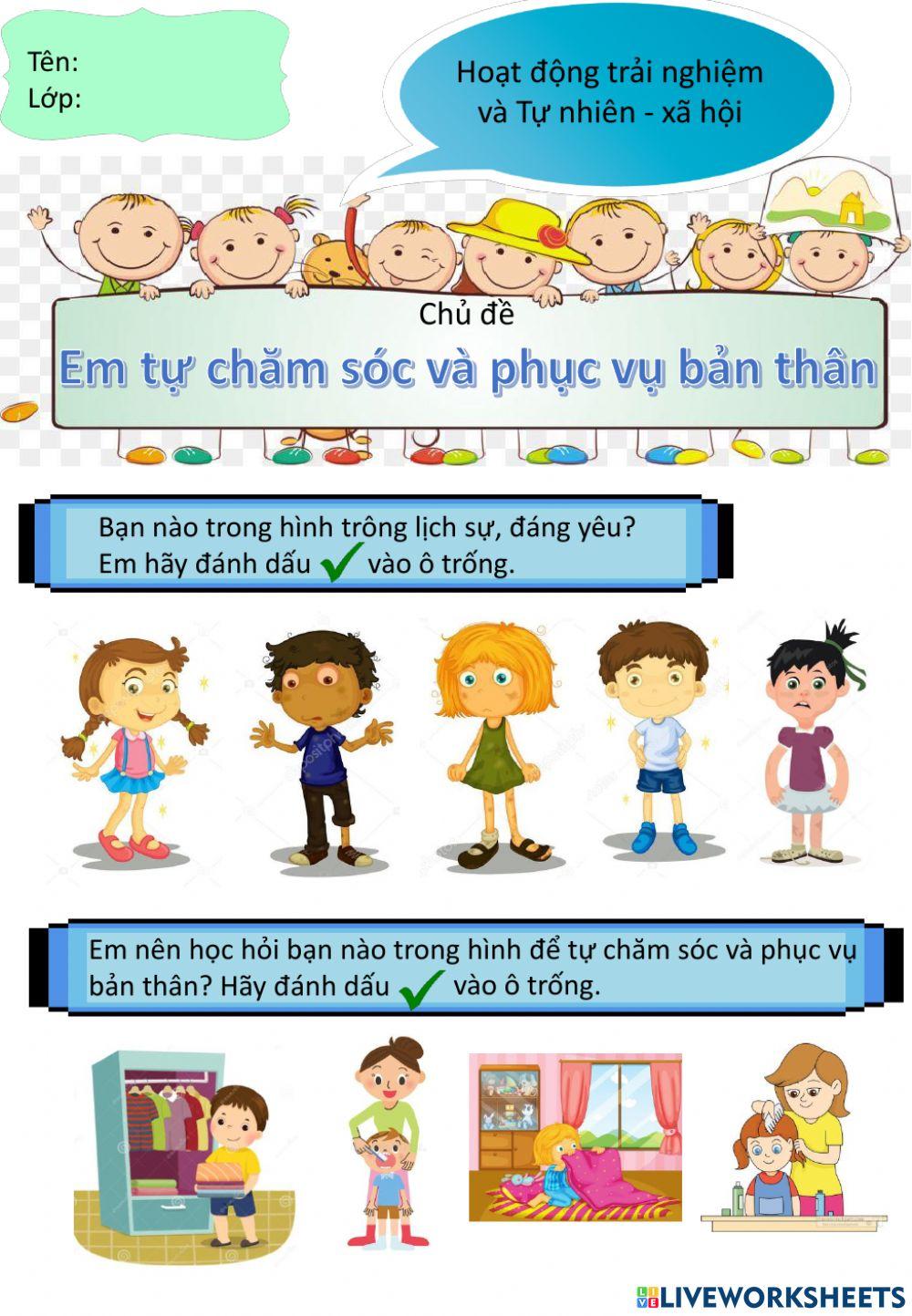 Em tự chăm sóc bản thân