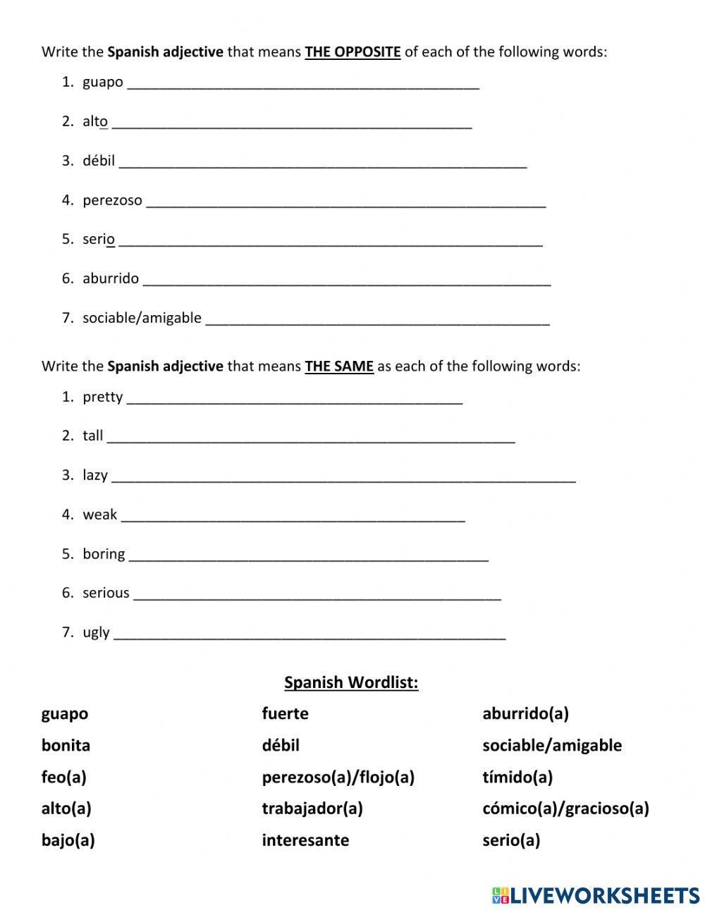 spanish-basic-adjectives-worksheet-live-worksheets