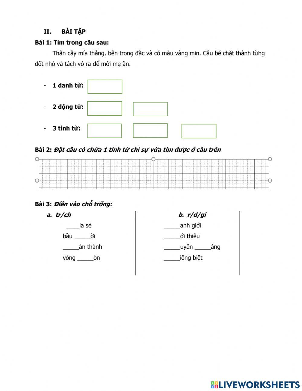 Nghe - hiểu Sự tích cây mía