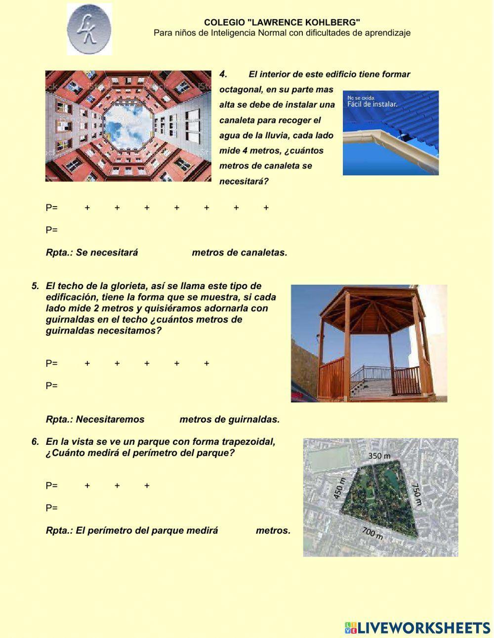Problemas de perímetros 1