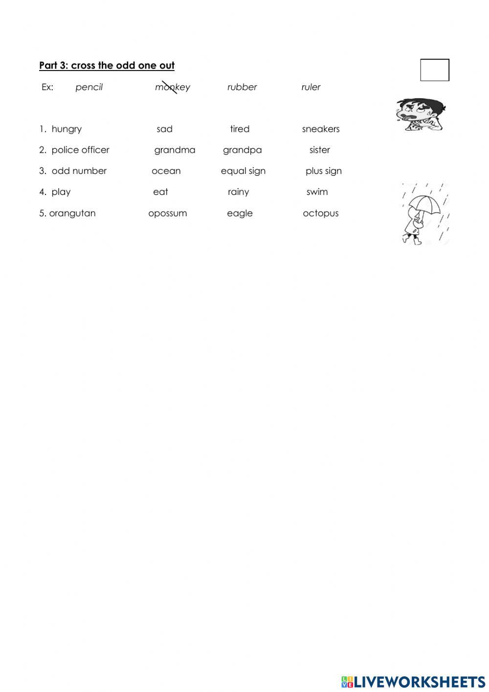 Grade1, Language test: oxford discover semester 1