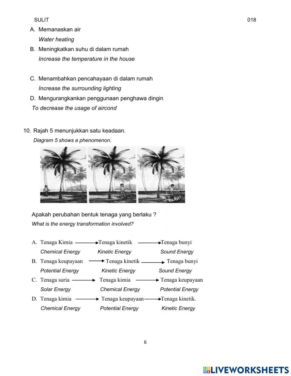 Y6 Kertas 1 Bahagian 1