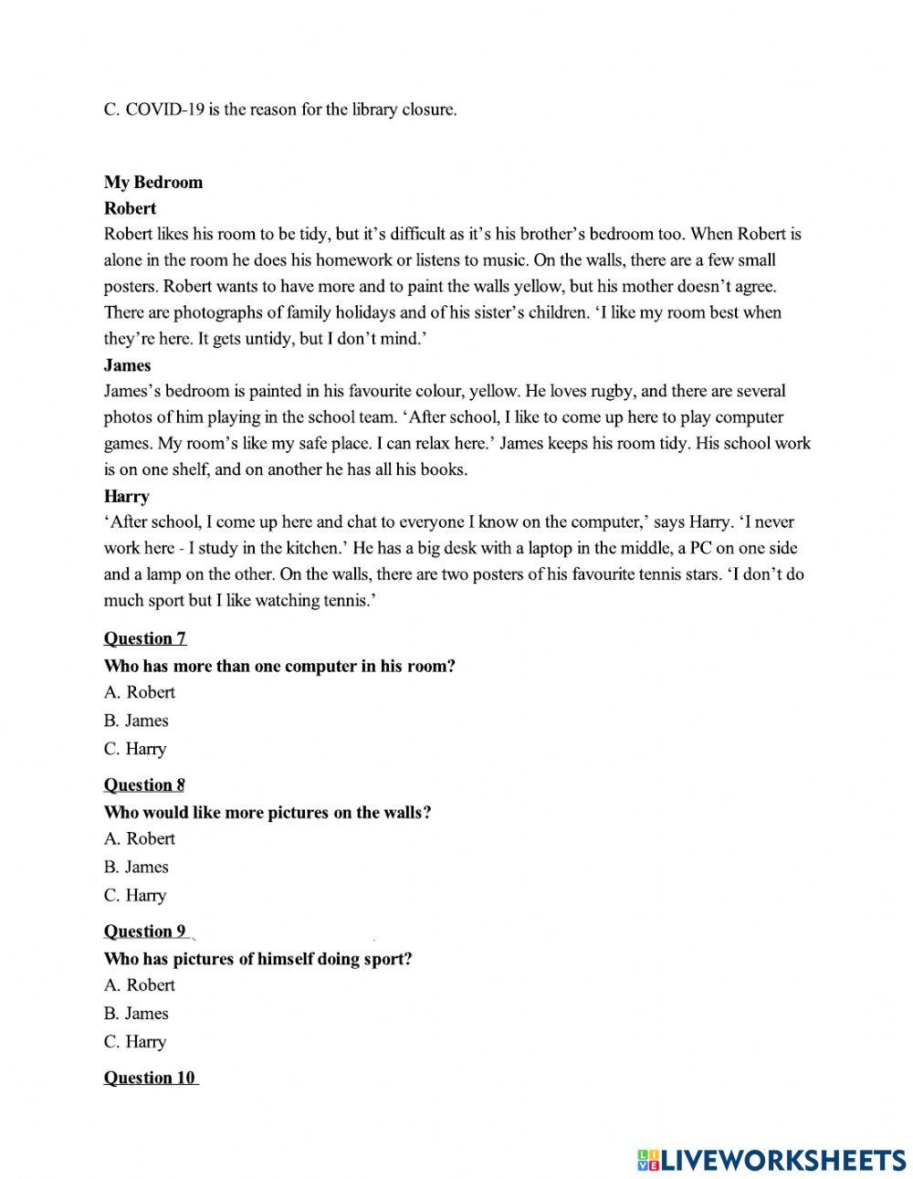 Grade 6 KET Reading 14