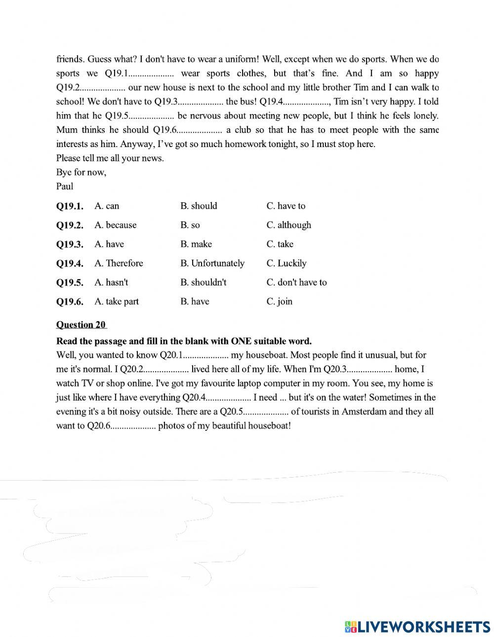 Grade 6 KET Reading 14