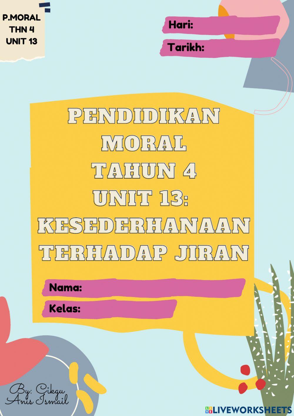 Unit 13: KESEDERHANAAN TERHADAP JIRAN