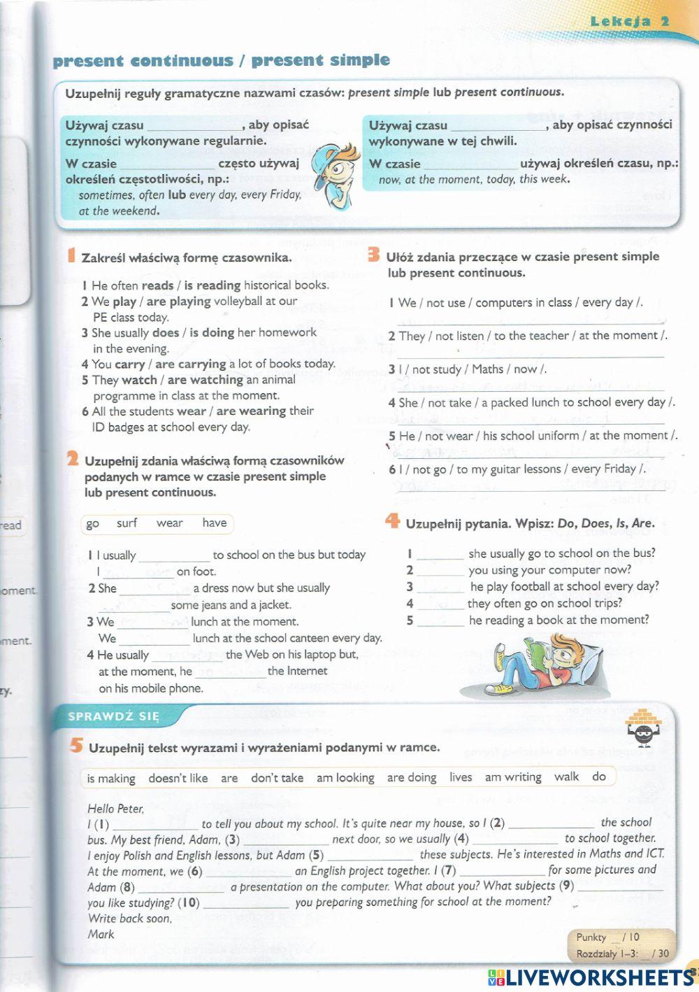 Present simple present continuous