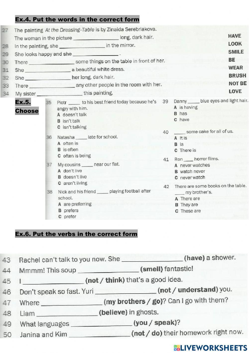 Review 1 - Grammar and Vocabulary