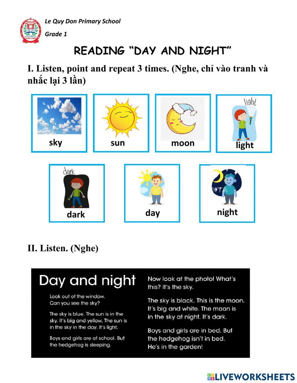 Reading -Day and night-