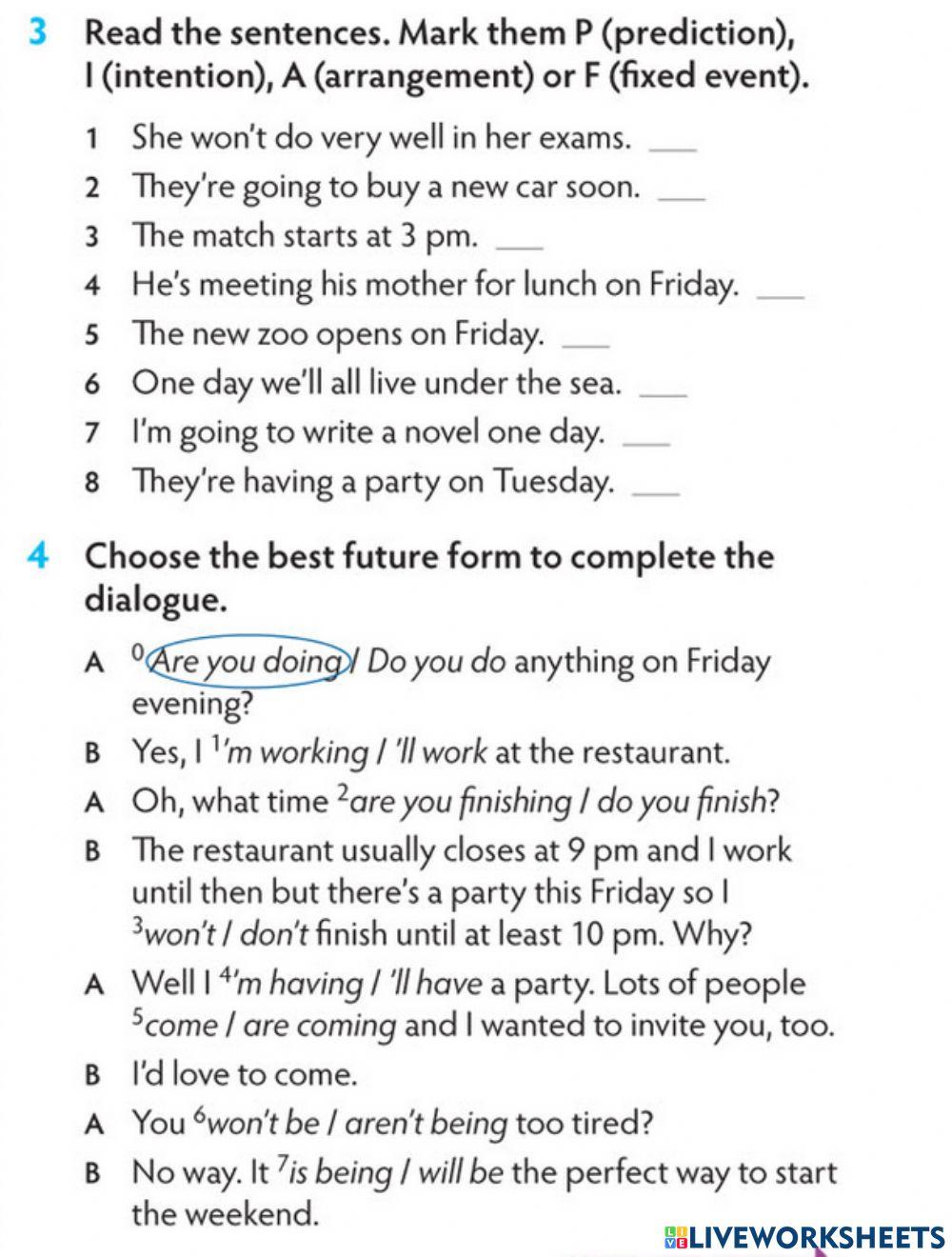 Think 2 - unit 7 - grammar - future forms