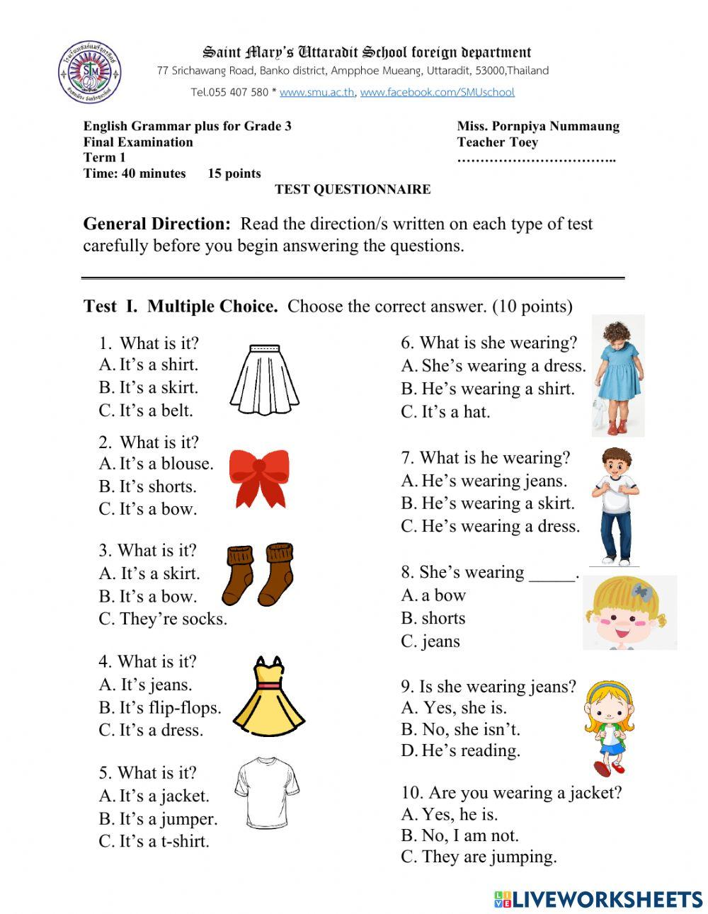 Final term 1 grammar plus G3