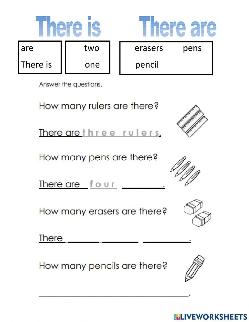 There is      There are