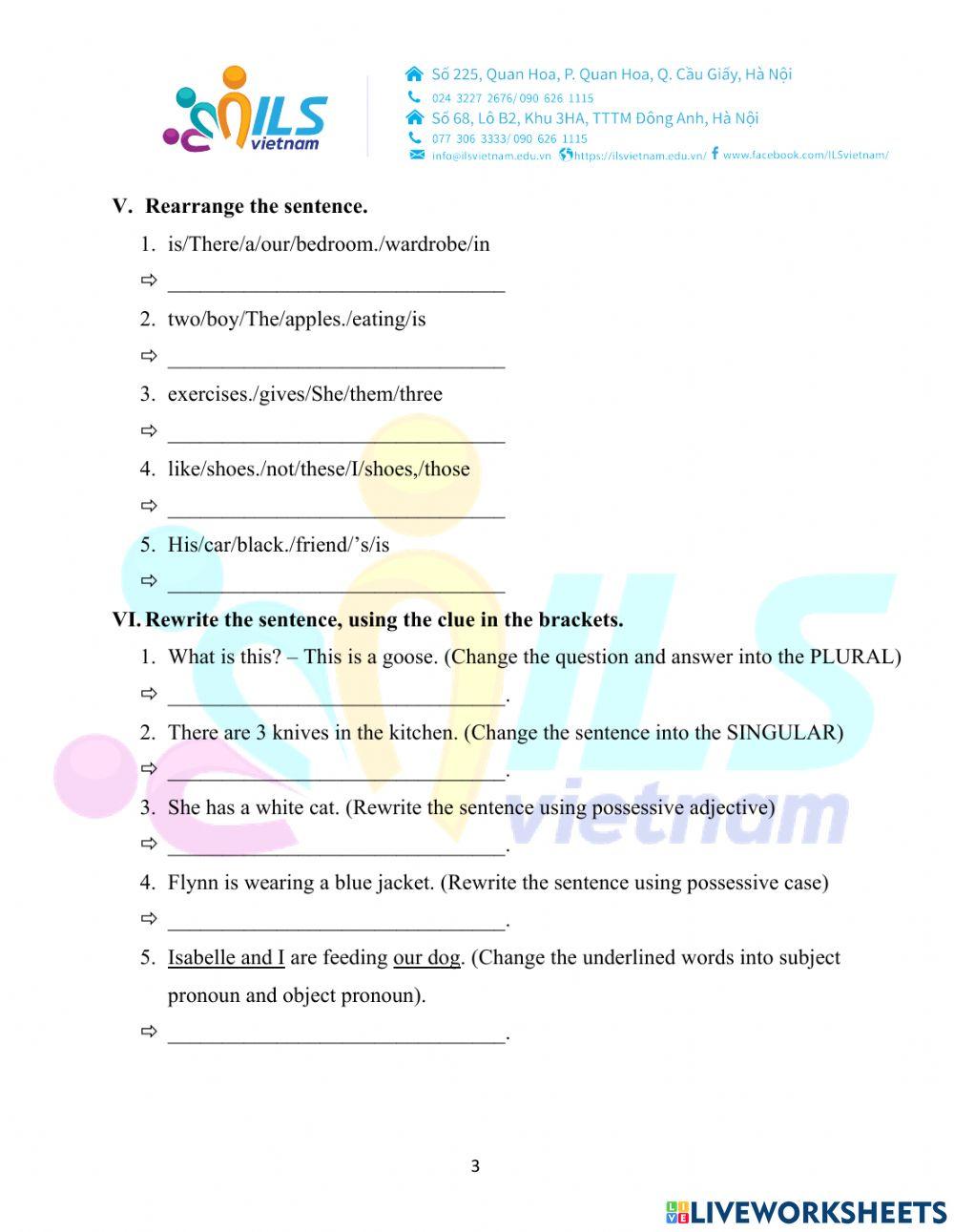 Online Grammar Course - Grade 4 - Midtest