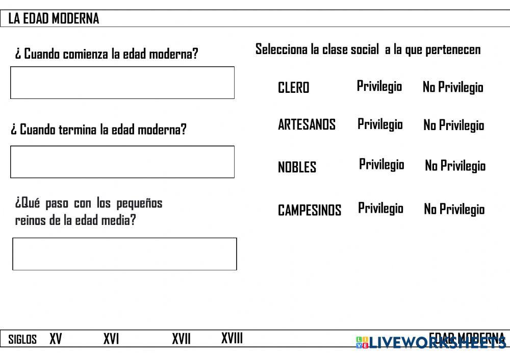 Diferencias entre edad media y moderna
