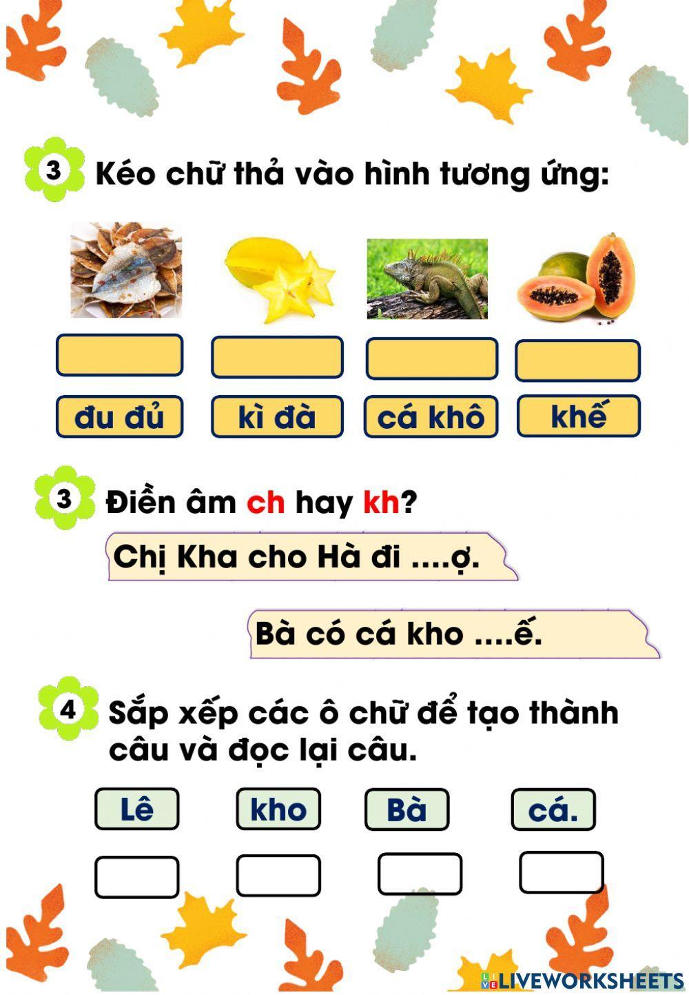 Phiếu ôn tập Tiếng Việt tuần 3