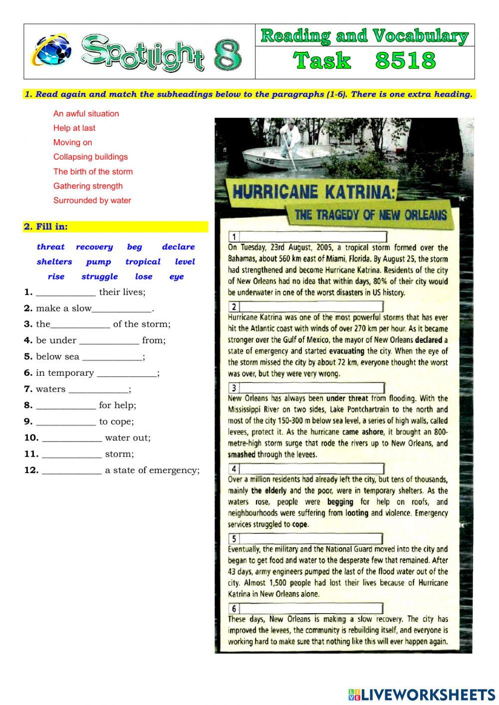 Spotlight 8 Task 8518