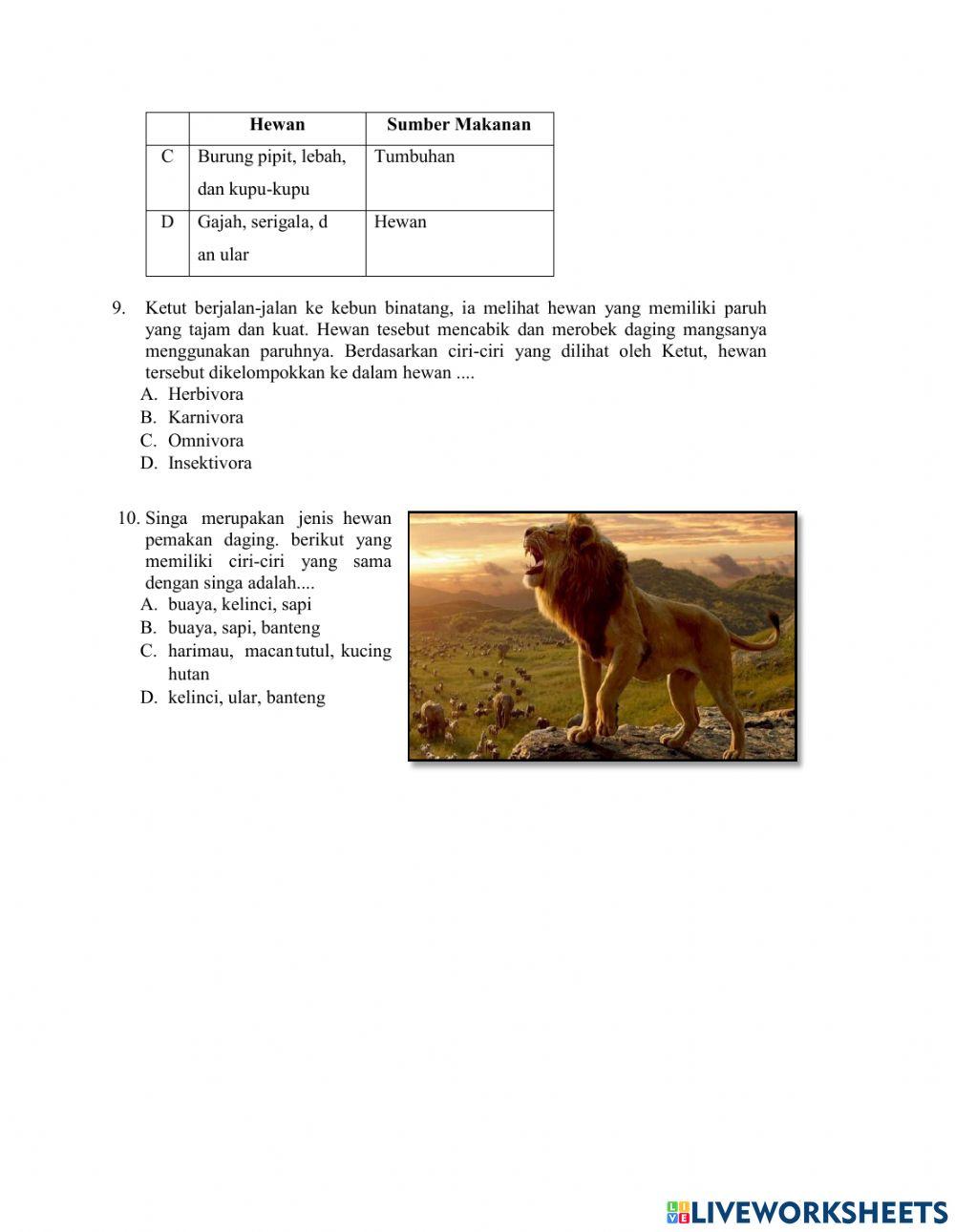 Evaluasi Tema 5 Subtema 1 PB 1