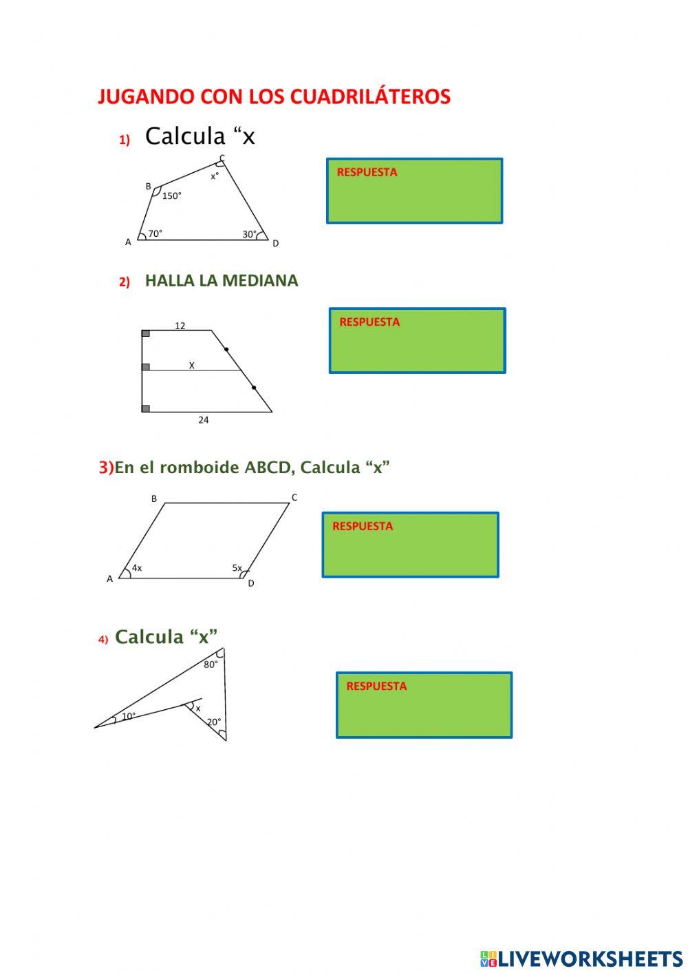 Cuadriláteros  en linea