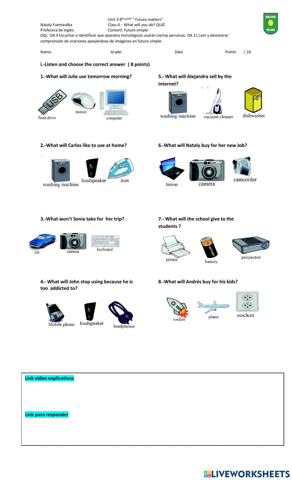 Class 4 unit 4 8th grade