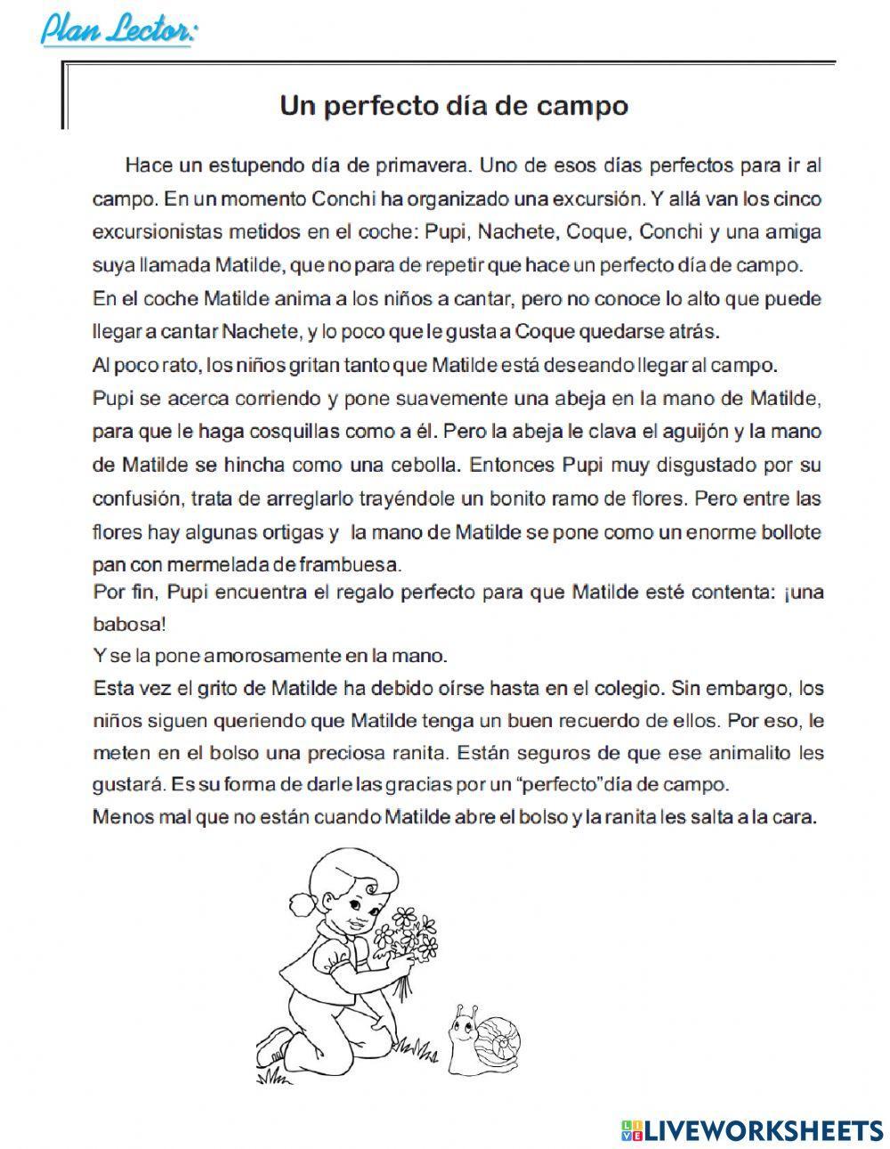 Lectura comprensiva online exercise for 5TO DE PRIMARIA | Live Worksheets