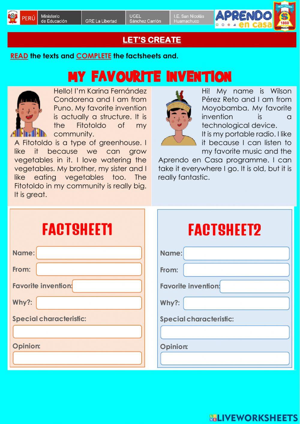 Week 27 - ENGLISH PRE A1 - Experience 7 - Activity 3. Do it yourself