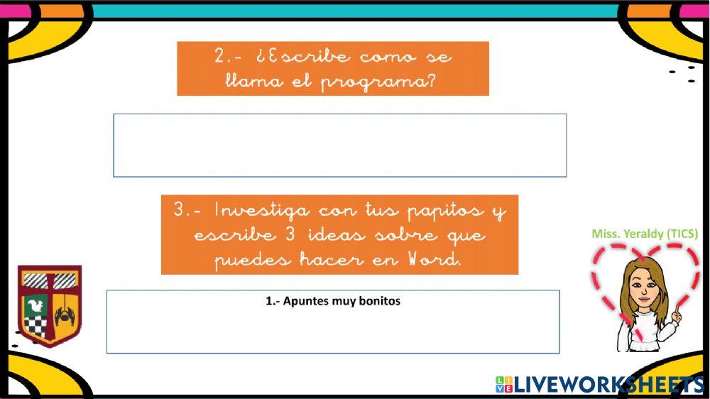 Mis primeros pasos en Word