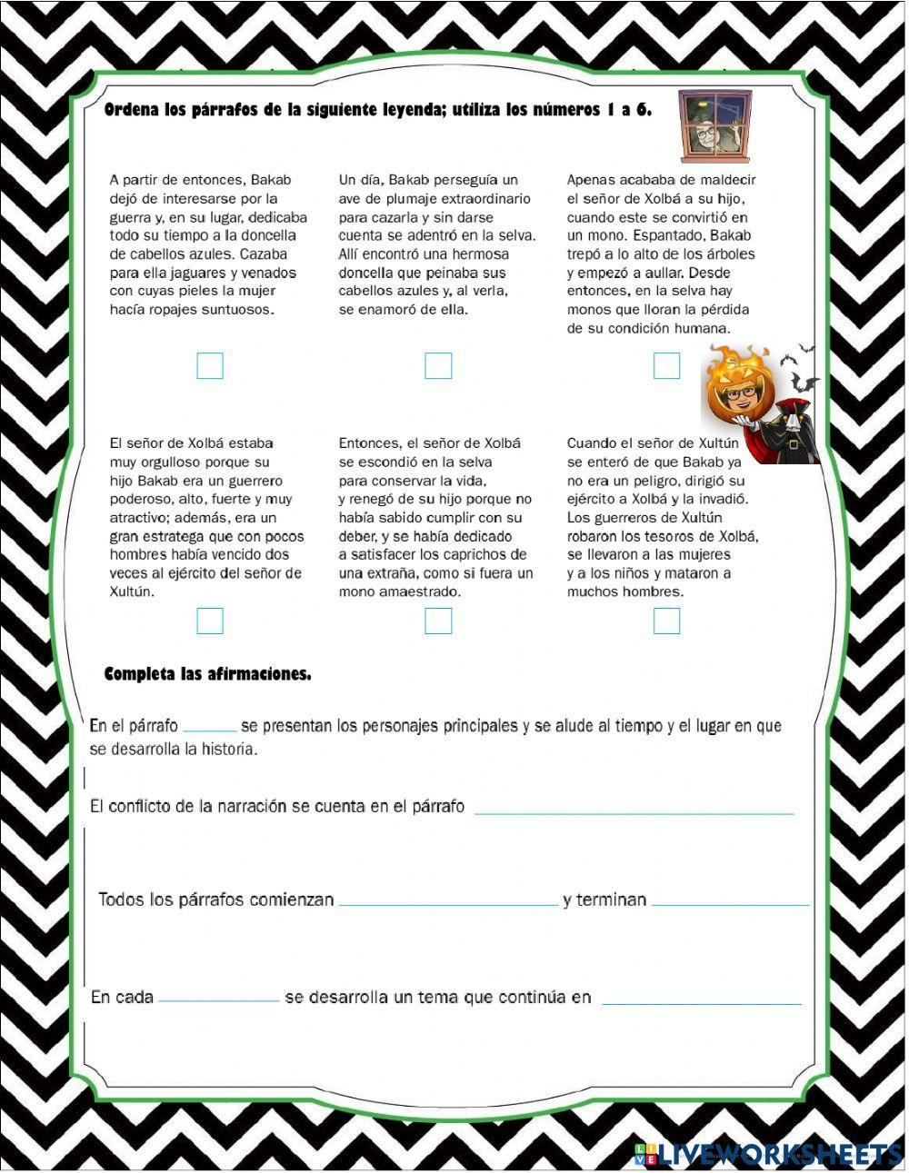 Estructura de párrafos